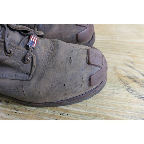 Vintage Chippewa Boots Mens 11E Brown Leather Vibram Steel Toe Work Logger 20091 main image 5